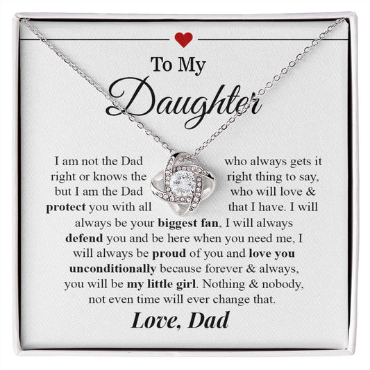 My Daughter | I will protect you always - Love Knot Necklace